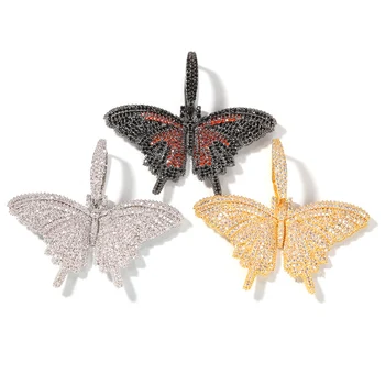 Hip Hop Butterfly Pendants Necklace Gold Silver Color AAA Cubic Zirconia Paved Bling Iced Out for Women Men Charm Jewelry
Hip Hop Butterfly Pendants Necklace Gold Silver Color AAA Cubic Zirconia Paved Bling Iced Out for Women Men Charm Jewelry