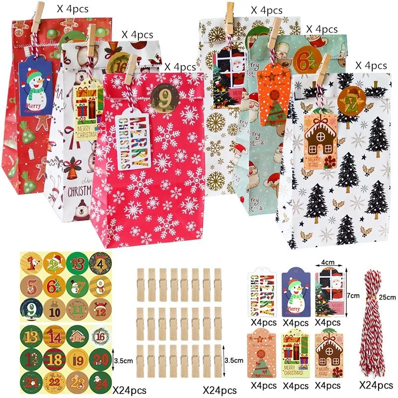 24 Set Mix Types Kraft Paper Tag Candy Gift Bags Snowman Merry Christmas Guests Packaging Gift Boxes Christmas Party Gift Decor
24 Set Mix Types Kraft Paper Tag Candy Gift Bags Snowman Merry Christmas Guests Packaging Gift Boxes Christmas Party Gift Decor