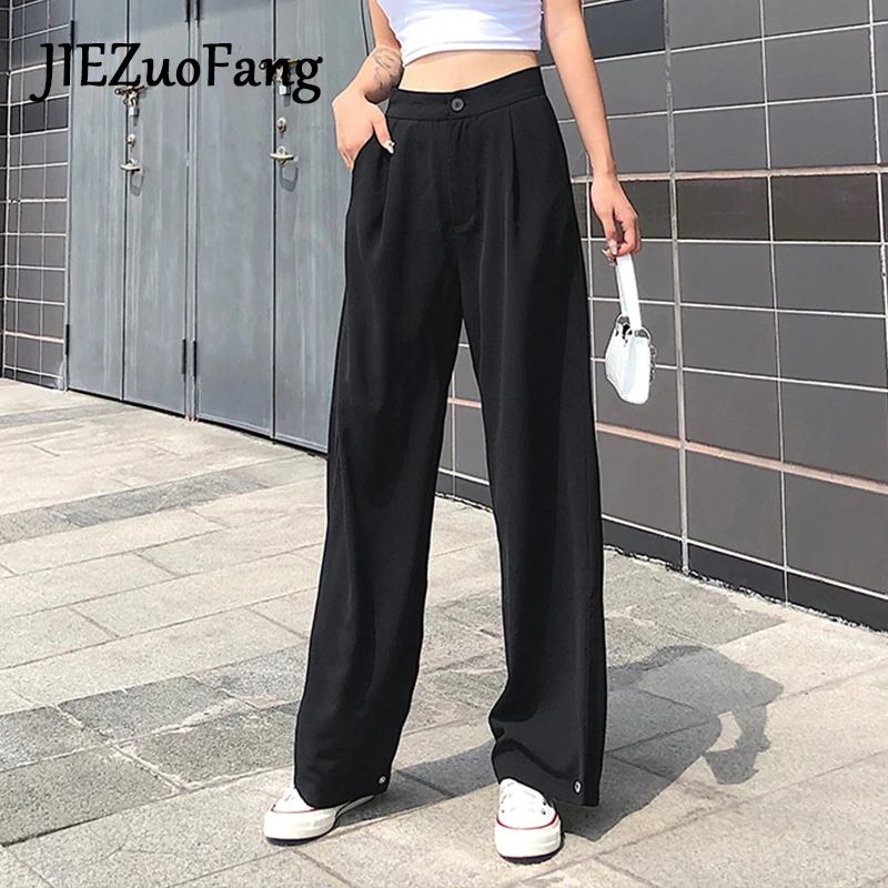 JIEZuoFang Punk Style Hip-Hop Solid Pants High Waist Black Gothic Chic Straight Autumn Sweatpant Streetwear Long Pants 2020 New
JIEZuoFang Punk Style Hip-Hop Solid Pants High Waist Black Gothic Chic Straight Autumn Sweatpant Streetwear Long Pants 2020 New