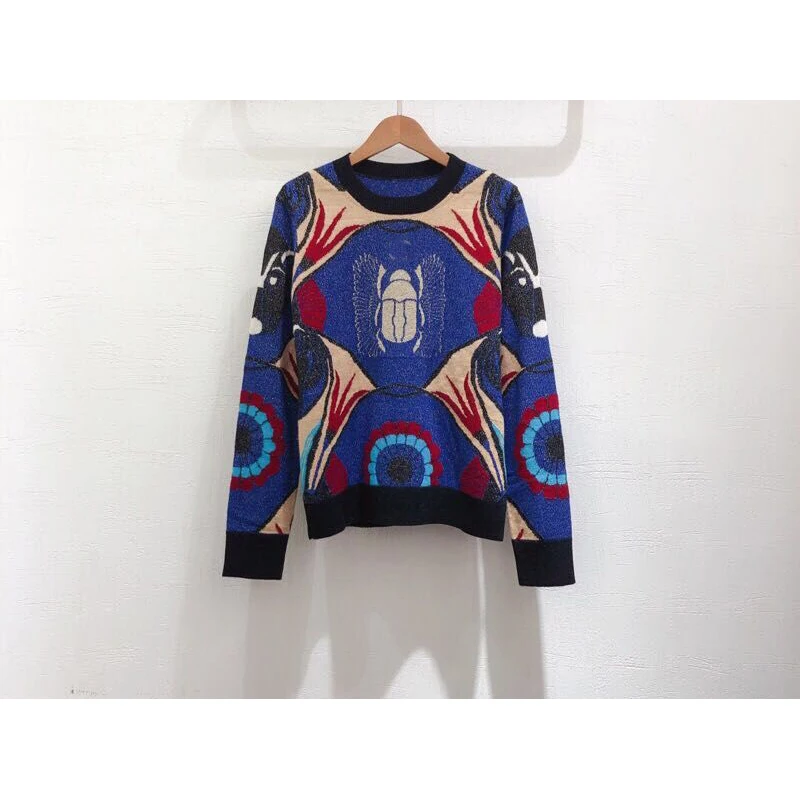2019 Fall Winter Women's Color Knitted Insect Pattern Cashmere Sweater High-end Women's Long Sleeve Leisure Sweater Pullover
2019 Fall Winter Women's Color Knitted Insect Pattern Cashmere Sweater High-end Women's Long Sleeve Leisure Sweater Pullover