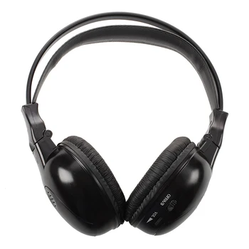 Headphone / earphone stereo foldable infrared wireless headphones IR dual channel car headrest DVD player Black
Headphone / earphone stereo foldable infrared wireless headphones IR dual channel car headrest DVD player Black