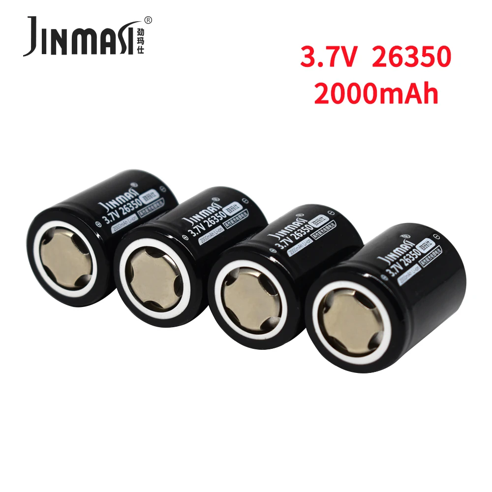 1-10 piece 26350 rechargeable battery 3.7v 26350 lithium Li-ion 2000mAh for gyroscope gimbal stabilizer flashlight batteries
1-10 piece 26350 rechargeable battery 3.7v 26350 lithium Li-ion 2000mAh for gyroscope gimbal stabilizer flashlight batteries