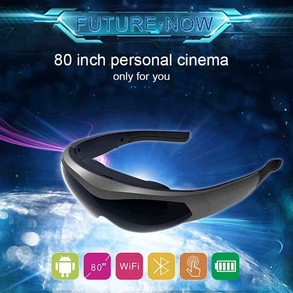 K600 New FPV 2D video glasses Android4.4 Bluetooth 80 inches virtual display VGA wireless touch
K600 New FPV 2D video glasses Android4.4 Bluetooth 80 inches virtual display VGA wireless touch