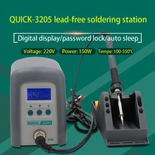 Quick 3205 ESD Password Lock Soldering Station Intelligent 150W Welding Station Original Antistatic BGA Rework Station 
Quick 3205 ESD Password Lock Soldering Station Intelligent 150W Welding Station Original Antistatic BGA Rework Station