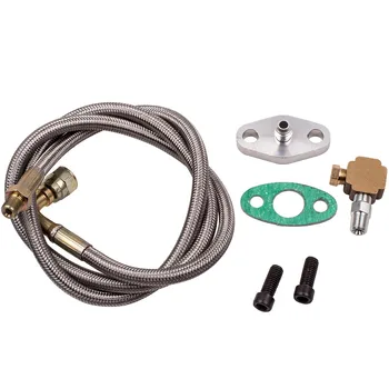 50" Turbo Oil Feed Line Steel Braided -4An -4 AN 90 Degree line Stainless Steel
50" Turbo Oil Feed Line Steel Braided -4An -4 AN 90 Degree line Stainless Steel