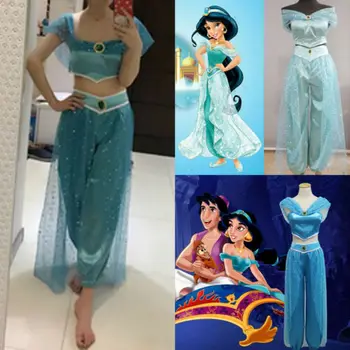 Aladdin Jasmine Princess Cosplay Women Girl Outfits Fancy Dress Up Party Costume 
Aladdin Jasmine Princess Cosplay Women Girl Outfits Fancy Dress Up Party Costume