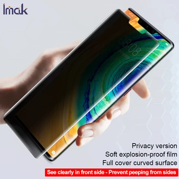 Imak Privacy Hydrogel Film Support Ultrasound Fingerprint Recogniton for Huawei Mate 30 Pro Soft explosion-proof Anti-Glare film
Imak Privacy Hydrogel Film Support Ultrasound Fingerprint Recogniton for Huawei Mate 30 Pro Soft explosion-proof Anti-Glare film