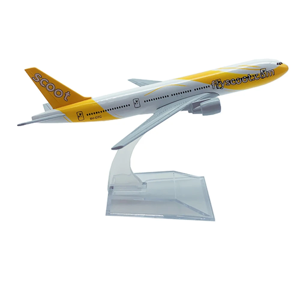 1/400 масштаб самолета Boeing 777 Сингапур Scoot Airways 16 см самолет из сплава B777 модель