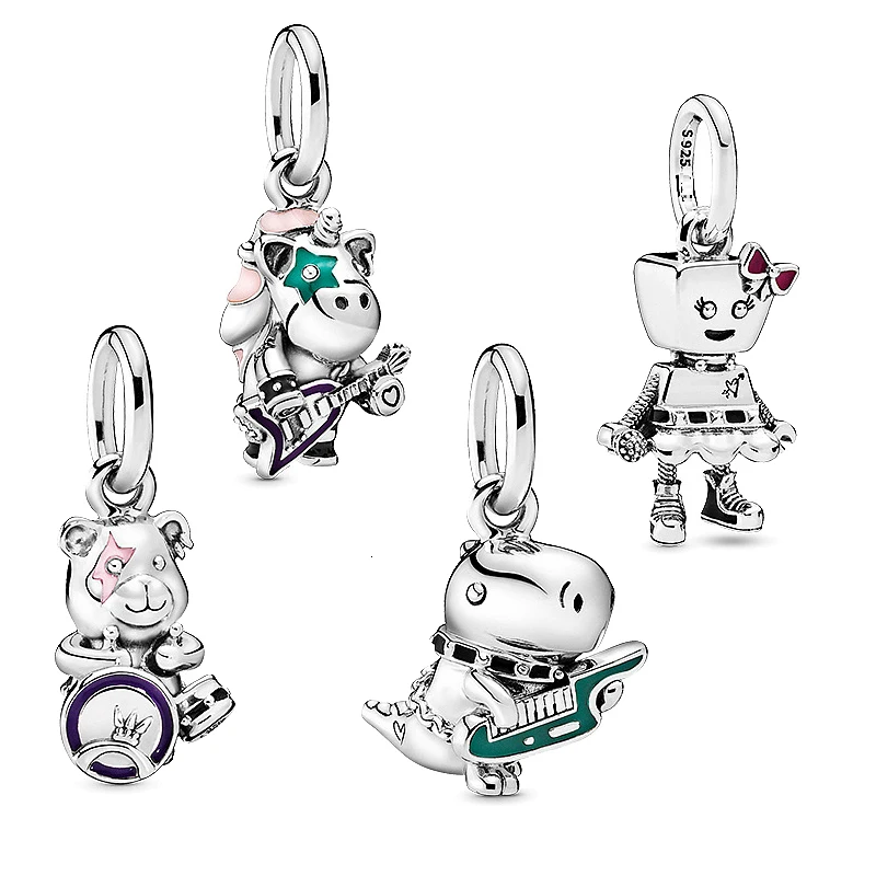 925 Sterling Silver Dino The Dinosaur Theodore Bear Bella Bot Punk Band Dangle Charm Beads Fit Bracelet Jewelry Pendant 
925 Sterling Silver Dino The Dinosaur Theodore Bear Bella Bot Punk Band Dangle Charm Beads Fit Bracelet Jewelry Pendant