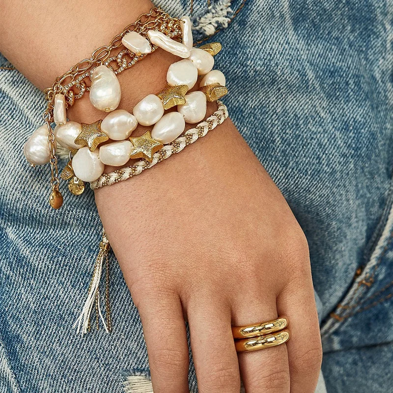 2019 New Irregular Imitation Pearls Bracelets Bangles for Women Fashion Gold Metal Star Bracelets Girls Summer Party Jewelry
2019 New Irregular Imitation Pearls Bracelets Bangles for Women Fashion Gold Metal Star Bracelets Girls Summer Party Jewelry