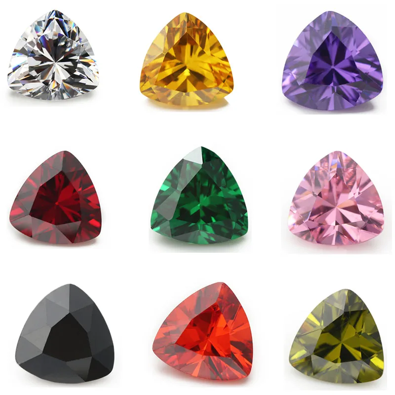 9 colors Trillion Shape 3x3~15x15 AAAAA White , Voilet,Olive ,Purple, Black, Pink Cubic Zirconia Loose cz Stone
9 colors Trillion Shape 3x3~15x15 AAAAA White , Voilet,Olive ,Purple, Black, Pink Cubic Zirconia Loose cz Stone