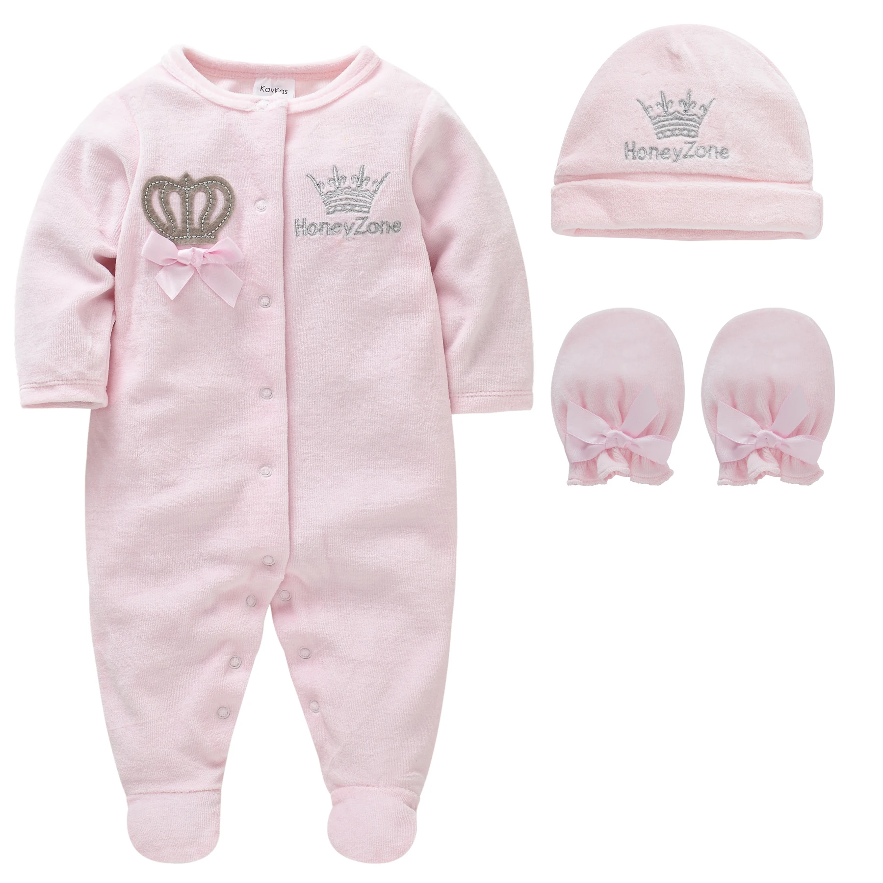 Комплект одежды для маленьких девочек Пижама мальчика bebe fille с шапкой и