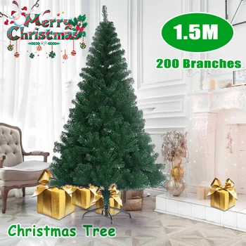 1.5m 200 Branche Artificial Christmas Tree Plastic Christmas Decoration Metal Holder Base To Christmas Home Green Miniature Tree 
1.5m 200 Branche Artificial Christmas Tree Plastic Christmas Decoration Metal Holder Base To Christmas Home Green Miniature Tree