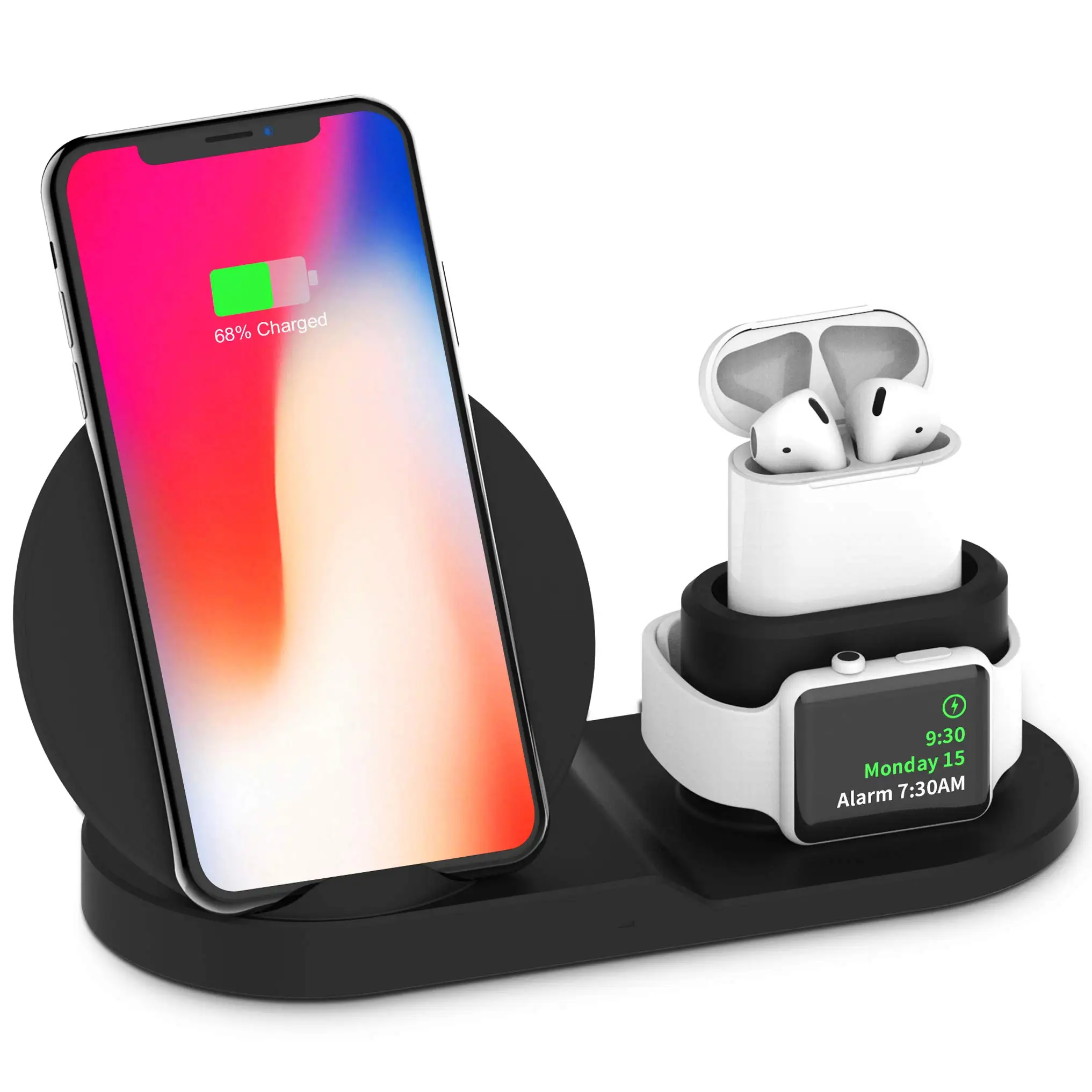 Wireless Charger, 3 in 1 Charging Station, Wireless Charging Stand Fast Wireless Charger Dock Station Fast Charging For iPhone
Wireless Charger, 3 in 1 Charging Station, Wireless Charging Stand Fast Wireless Charger Dock Station Fast Charging For iPhone