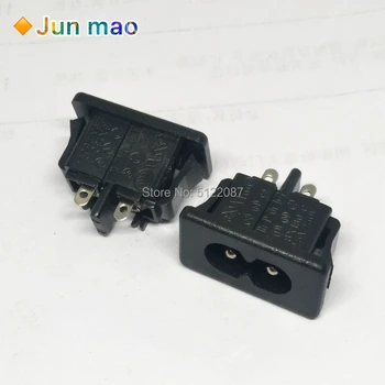 10Pcs BX 180 Black Male Plug IEC320 C8 Power Socket Connector AC 250V 2.5A 2Pin 8 Word Socket AC Power Outlet Connector BX180-C
10Pcs BX 180 Black Male Plug IEC320 C8 Power Socket Connector AC 250V 2.5A 2Pin 8 Word Socket AC Power Outlet Connector BX180-C