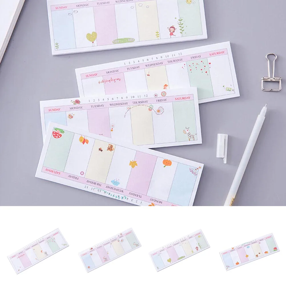 40 Sheets Weekly/Daily Planner Sticker Sticky Notes Memo Pad Schedule Check List School Stationery gifts