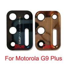 Couvercle d'objectif de caméra arrière 64mp pour Motorola Moto G9 Plus G9 + G9plus, pièces d'objectif de caméra arrière avec colle=