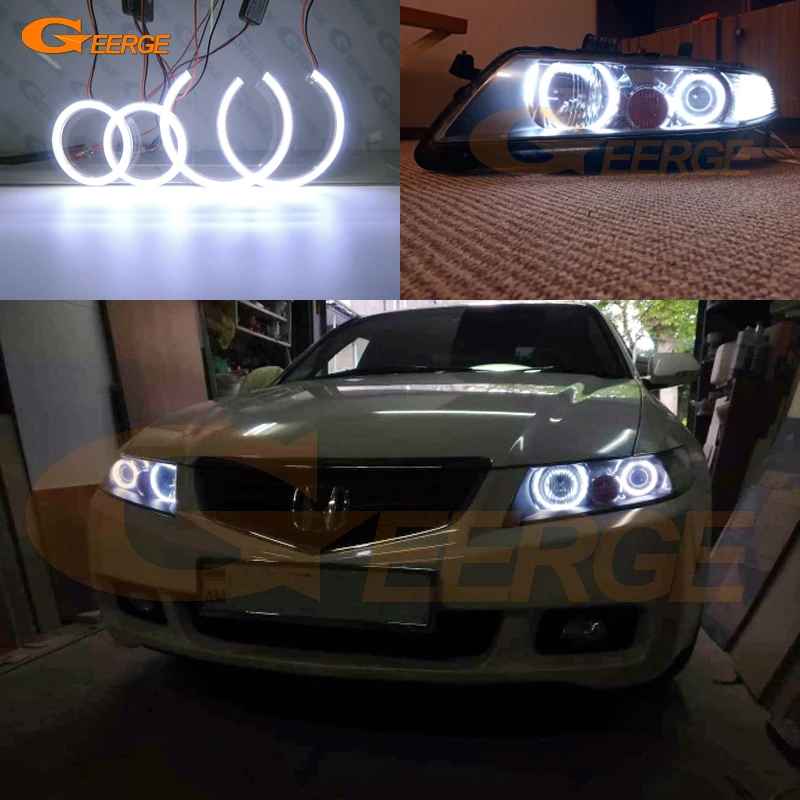 Отличные ультра яркие COB led Ангельские Глазки halo Кольца для honda accord Euro R CL7 CL9 CM2 2002 2003