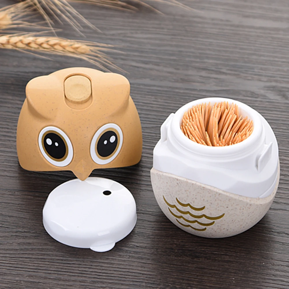 Dispenser Automatic Kitchen Cute PP Decoration Storage Toothpick Holder Cartoon Easy Clean Owl Design Hand Press Container 
Dispenser Automatic Kitchen Cute PP Decoration Storage Toothpick Holder Cartoon Easy Clean Owl Design Hand Press Container