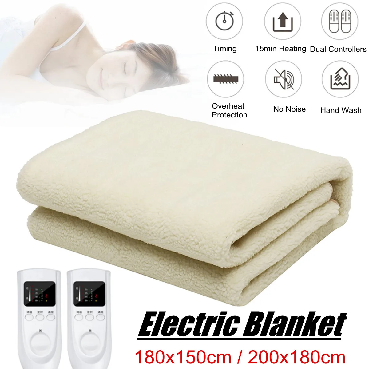Soft Electric Heated Blanket Warm Lower Bunk Rug Body Warmer Dual Digital Timer Controller Electric Heating Mattress Thermostat
Soft Electric Heated Blanket Warm Lower Bunk Rug Body Warmer Dual Digital Timer Controller Electric Heating Mattress Thermostat
