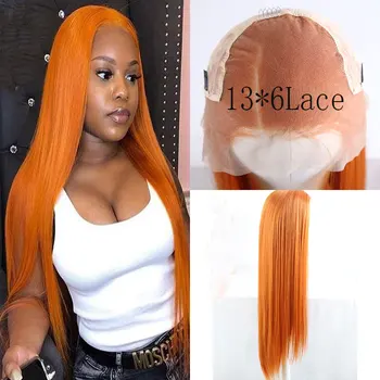 BM Synthetic 13*6 Large Lace Front Wig Light Orange Color Straight Heat Resistant Fiber Natural Hairline Free Parting For Women
BM Synthetic 13*6 Large Lace Front Wig Light Orange Color Straight Heat Resistant Fiber Natural Hairline Free Parting For Women