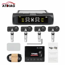 TPMS Wireless Tire Pressure Monitoring System Solar Power Clock LCD Display 4 External/Internal Sensor Tire Pressure Sensors TPMS Wireless Tire Pressure Monitoring System Solar Power Clock LCD Display 4 External/Internal Sensor Tire Pressure Sensors