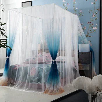 Luxury dream Ocean blue Mosquito Net Princess Insect Bed Canopy Netting Lace rectangle Mosquito Nets Curtain Contain the frame 
Luxury dream Ocean blue Mosquito Net Princess Insect Bed Canopy Netting Lace rectangle Mosquito Nets Curtain Contain the frame