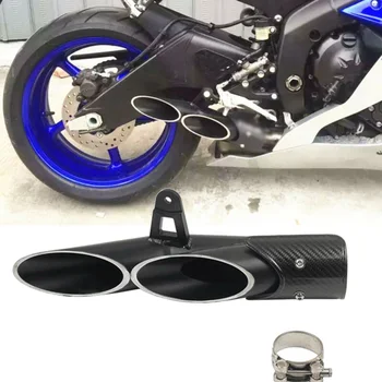 Universal 51mm/2in Stainless Steel Dual Outlet Motorcycle Exhaust Muffler Tail Pipe Slip For Suzuki GSXR600 GSXR750 Accessories
Universal 51mm/2in Stainless Steel Dual Outlet Motorcycle Exhaust Muffler Tail Pipe Slip For Suzuki GSXR600 GSXR750 Accessories