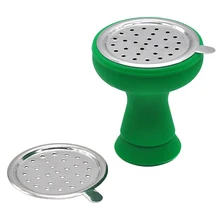 Nouveau argent narguilé écrans en métal porte-charbon de bois pour Chicha Chicha narguilé bricolage accessoires Club(China)