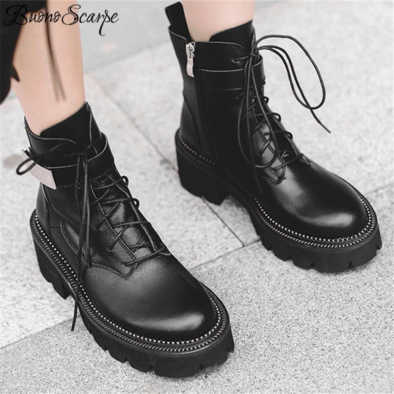 Buono Scarpe/Женская обувь Женские ботильоны Botas Mujer Обувь из натуральной кожи Цвет