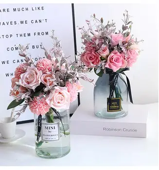 MODERN GLASS VASE+ARTIFICIAL FLOWER SET DECOR WEDDING GIFT HOME FURNISHING DECORATION CRAFTS LIVINGROOM SILK FAKE FLOWER POT ART
MODERN GLASS VASE+ARTIFICIAL FLOWER SET DECOR WEDDING GIFT HOME FURNISHING DECORATION CRAFTS LIVINGROOM SILK FAKE FLOWER POT ART