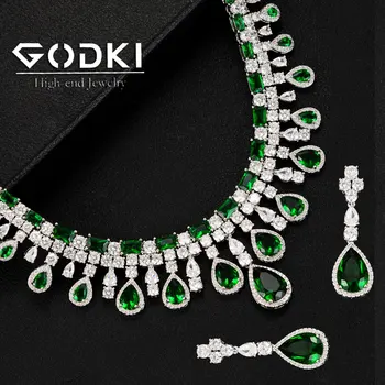 GODKI Tassel Drop Necklace Earring Set Jewelry Sets For Women Wedding Luxury Full Cubic Zircon Dubai Bridal Jewelry Set 2020
GODKI Tassel Drop Necklace Earring Set Jewelry Sets For Women Wedding Luxury Full Cubic Zircon Dubai Bridal Jewelry Set 2020