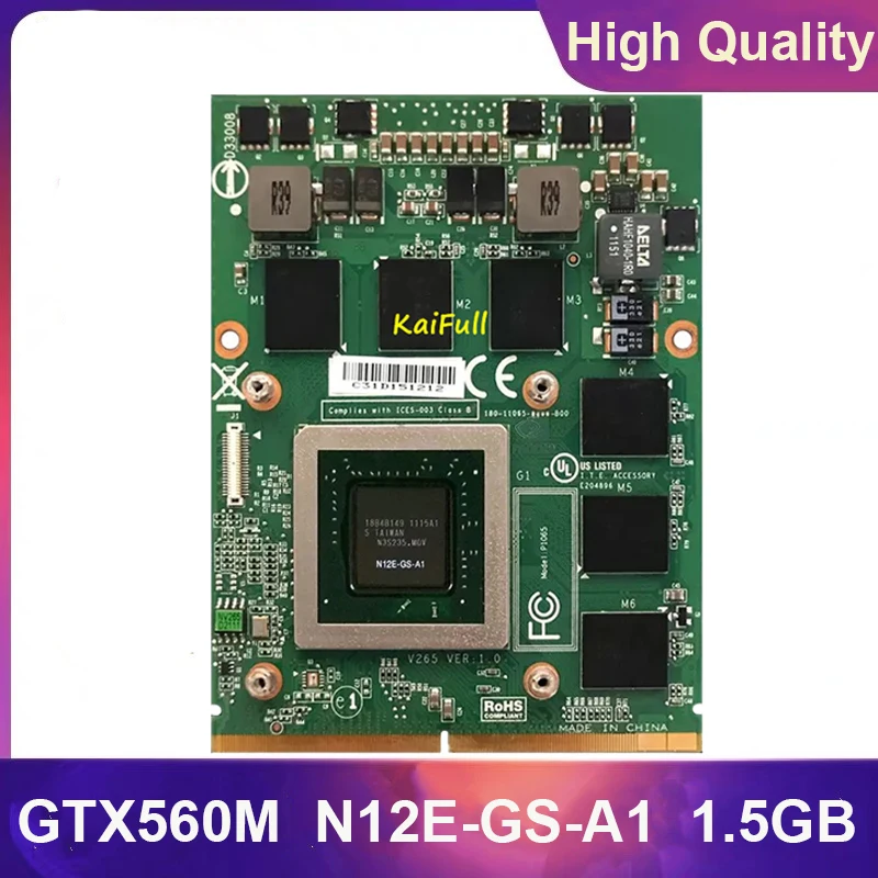 Оригинальная видеокарта GTX560M GTX 560M VGA графическая карта с X-образным кронштейном