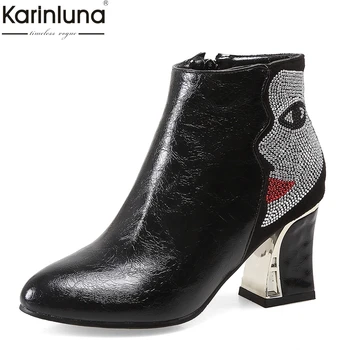 Karinluna 2019 elegant top qaulity big size 48 high heels office lady shoes women boots female crystals woman face ankle boots
Karinluna 2019 elegant top qaulity big size 48 high heels office lady shoes women boots female crystals woman face ankle boots