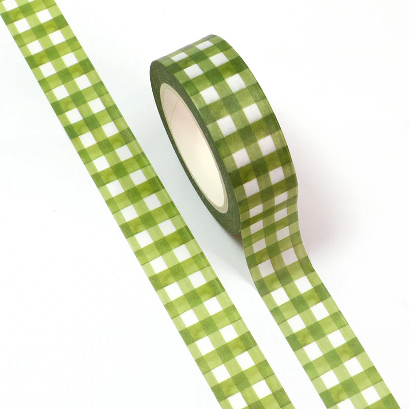 

1PC 15MM*10M New Arrvial Spring Green Stripes Decorative Washi Tape DIY Scrapbooking Masking Tape School Office Supply