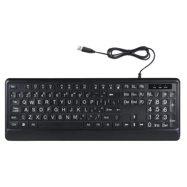 Newest Illuminated Keyboard Large Print Backlit Wired Computer Keyboard for Old Man
Newest Illuminated Keyboard Large Print Backlit Wired Computer Keyboard for Old Man