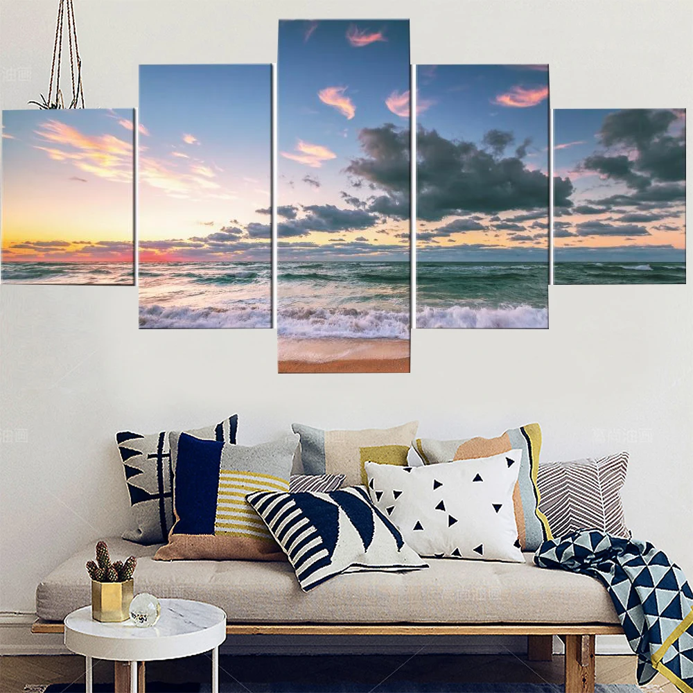 5 Pieces Wall Art Canvas Painting Seascape Scenery Poster Modern Living Room Nordic Decoration Home Frame Pictures
5 Pieces Wall Art Canvas Painting Seascape Scenery Poster Modern Living Room Nordic Decoration Home Frame Pictures