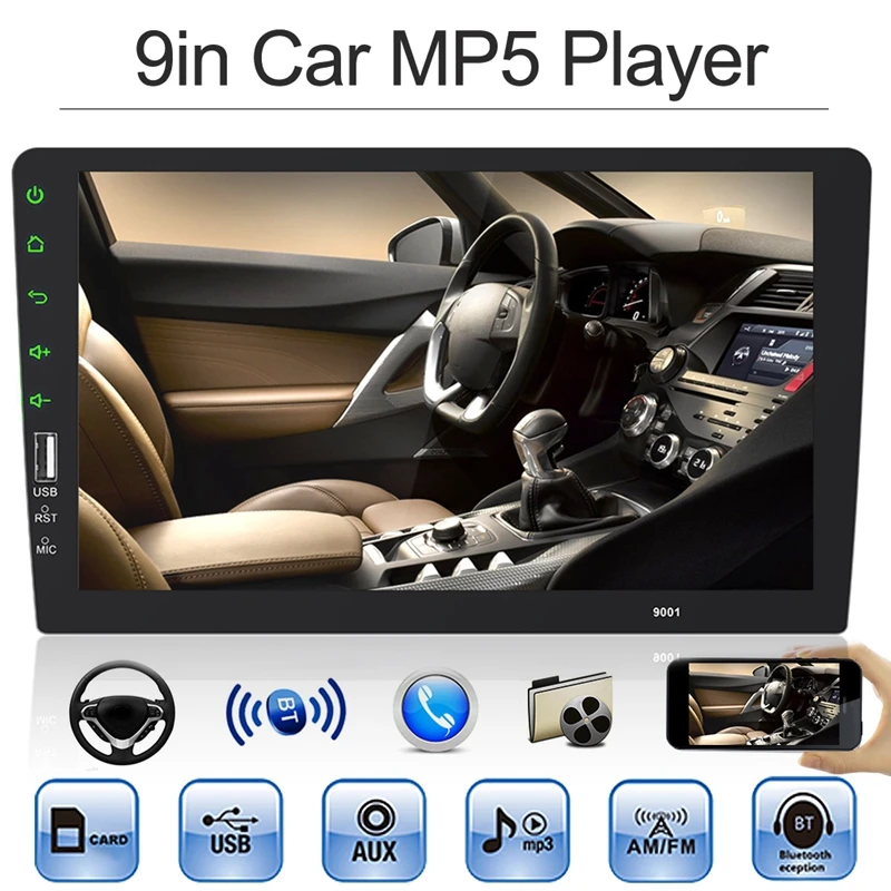 1din Car Radio Multimedia Player 1 Din 9" Touch Screen Autoradio Bluetooth FM USB Auto Audio Video Stereo MP3 MP5 Player
1din Car Radio Multimedia Player 1 Din 9" Touch Screen Autoradio Bluetooth FM USB Auto Audio Video Stereo MP3 MP5 Player