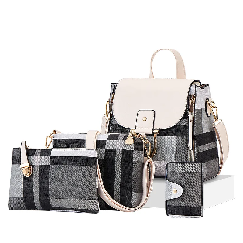 4Pcs/Set Contrast Color High Quality Multifunction Shoulder Bags for Travel Women Messenger Crossbody Bags Big Capacity
4Pcs/Set Contrast Color High Quality Multifunction Shoulder Bags for Travel Women Messenger Crossbody Bags Big Capacity