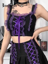 InsGoth Fairy Grunge Lace Up Camis Y2K Goth Sexy Lace Spaghetti Straps Backless Zipper Crop Tops E Girl Punk Streetwear Tops
InsGoth Fairy Grunge Lace Up Camis Y2K Goth Sexy Lace Spaghetti Straps Backless Zipper Crop Tops E Girl Punk Streetwear Tops