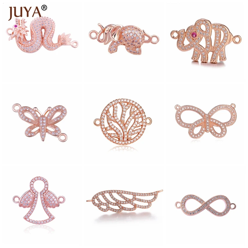Luxury Zircon Crystal Jewelry Findings Supplies Trendy Dragon/Elephant/Butterfly/Infinity/Angel/Tree Charms Connectors Accessory
Luxury Zircon Crystal Jewelry Findings Supplies Trendy Dragon/Elephant/Butterfly/Infinity/Angel/Tree Charms Connectors Accessory