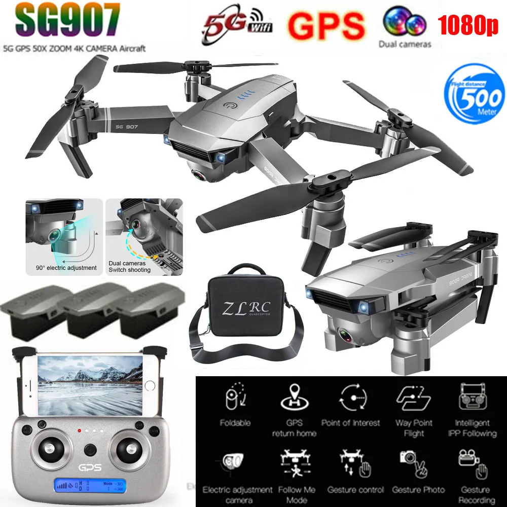 Sg907 Gps Drone With 1080p Hd Dual Camera Wifi Fpv Rc Quadcopter Foldable Drone Sg907 New Gps Aircraft (gps / Optical Flow Dual
Sg907 Gps Drone With 1080p Hd Dual Camera Wifi Fpv Rc Quadcopter Foldable Drone Sg907 New Gps Aircraft (gps / Optical Flow Dual