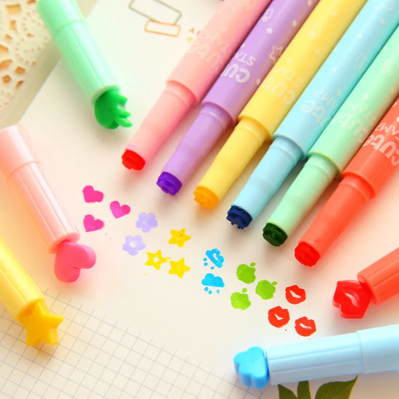 5Pcs/Lot Cute Candy Color Kawaii Highlighters Inks Stamp Pen Creative Marker Pen school Supplies office Stationery
5Pcs/Lot Cute Candy Color Kawaii Highlighters Inks Stamp Pen Creative Marker Pen school Supplies office Stationery