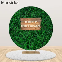 Mocsicka Round Circle Photography Backdrop Cover Green Leaves Grass Wall Happy Birthday Background
Mocsicka Round Circle Photography Backdrop Cover Green Leaves Grass Wall Happy Birthday Background