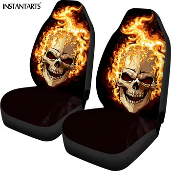 INSTANTARTS General Car Seat Protector 3D Cool Fire Gothic Skull Pattern Car Cushion Cover Comfortable 2Pcs Set Car Accessories
INSTANTARTS General Car Seat Protector 3D Cool Fire Gothic Skull Pattern Car Cushion Cover Comfortable 2Pcs Set Car Accessories