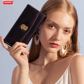 New Women Long Wallet Clutch Bag Large Capacity Mobile Phone Bag Card Holder Purses Fashion Lock Buckle Genuine Leather Female
New Women Long Wallet Clutch Bag Large Capacity Mobile Phone Bag Card Holder Purses Fashion Lock Buckle Genuine Leather Female