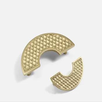 Pure copper cabinet handle semicircle arc opposite door knob circular drawer furniture brass cabinet door Retro 
Pure copper cabinet handle semicircle arc opposite door knob circular drawer furniture brass cabinet door Retro