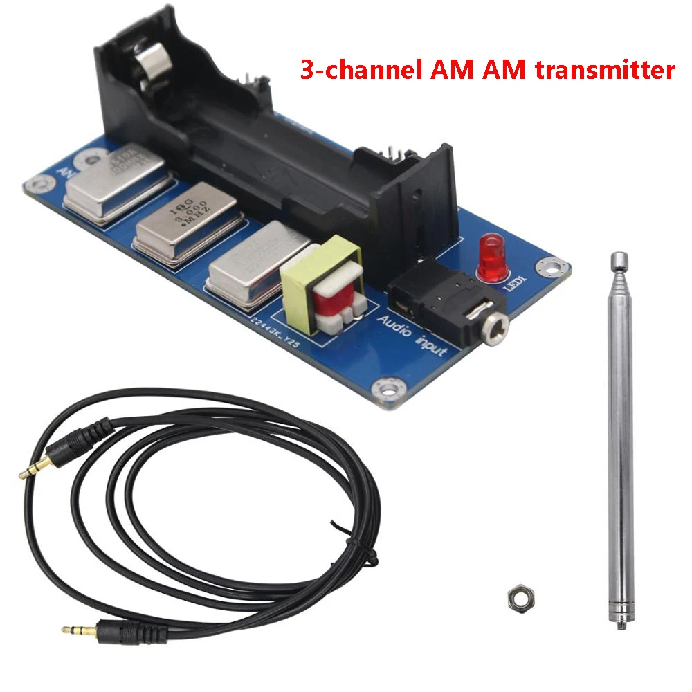 3-Channel AM Transmitter 1MHZ 3MHZ 5MZH 3CH With Antenna For Radio Receive Player Transmitter or Phone
3-Channel AM Transmitter 1MHZ 3MHZ 5MZH 3CH With Antenna For Radio Receive Player Transmitter or Phone