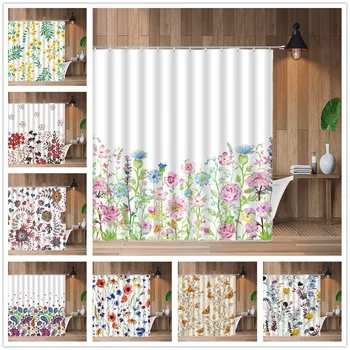 Hot Flower Butterfly Shower Curtains Water Color Spring Floral Plant Green Leaf Rose Bathroom Decor Polyester Cloth Curtain Set
Hot Flower Butterfly Shower Curtains Water Color Spring Floral Plant Green Leaf Rose Bathroom Decor Polyester Cloth Curtain Set