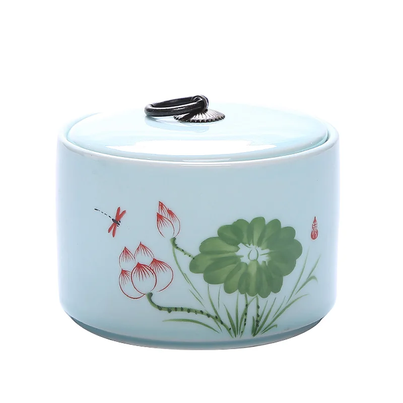 Tea Box Ceramic Food Storage Box Tea Container Small Things Srorage Jars Candy Dry Fruit Box Jars For Spices Chinese Traditional 
Tea Box Ceramic Food Storage Box Tea Container Small Things Srorage Jars Candy Dry Fruit Box Jars For Spices Chinese Traditional